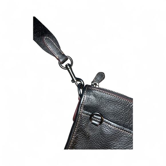 COACH x PEANUTS Black Heritage Convertible Crossbody with Snoopy Motif - Picture 5 of 12